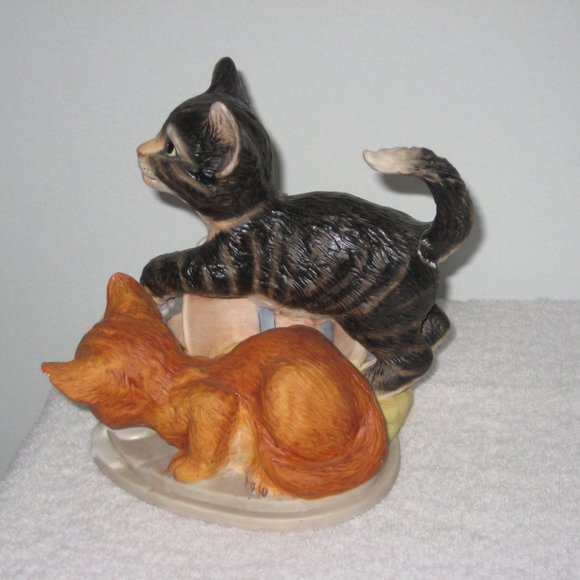 The Franklin Mint, cat figurine with certificate - Picture 3 of 5